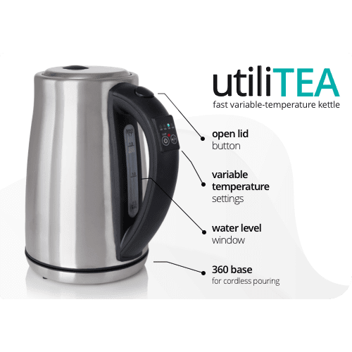 UtiliTea Stainless Steel Electric Tea Kettle